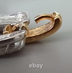 Ensemble de bijoux Givenchy : collier, bracelet, boucles d'oreilles, or, argent, maillons, chunky, vintage