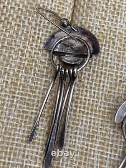 Ensemble de boucles d'oreilles et collier PJP en argent sterling GF bicolore en forme de demi-cercle avec abalone.