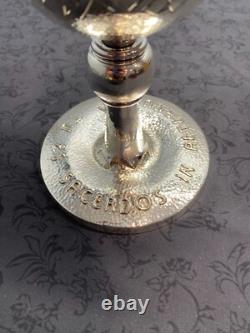 Ensemble de calice et patène en argent sterling bicolore