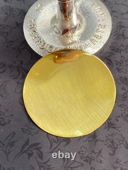 Ensemble de calice et patène en argent sterling bicolore