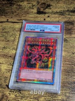 Ensemble de cartes Dieu Yu-Gi-Oh Obélisque/Slifer/Ra LC01-EN001/2/3 PSA 9 MINT QCSR