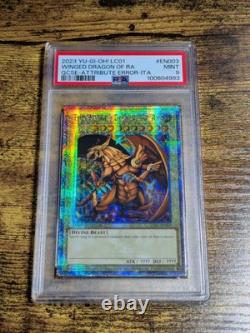 Ensemble de cartes Dieu Yu-Gi-Oh Obélisque/Slifer/Ra LC01-EN001/2/3 PSA 9 MINT QCSR