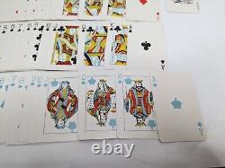 Ensemble de cartes à jouer à double jeu de bridge à cinq enseignes de De La Rue, Angleterre, cinq enseignes, timbre fiscal
