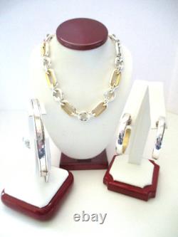 Ensemble de collier-boucles d'oreilles-bracelet Brighton FERRARA MEDICI (MSR$378) NWT/Pochette