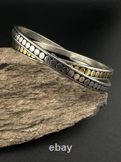 Ensemble de collier long, bracelet et boucles d'oreilles Brighton TEMPLE bicolore