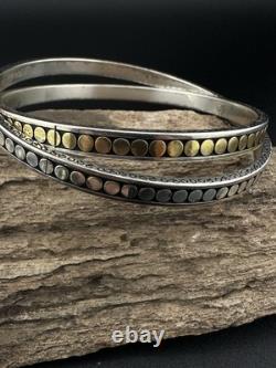 Ensemble de collier long, bracelet et boucles d'oreilles Brighton TEMPLE bicolore