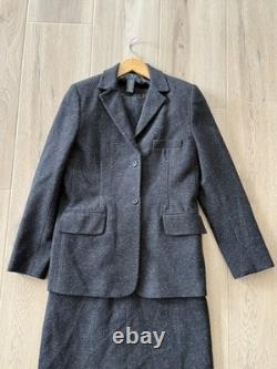 Ensemble de costume blazer en mélange de laine BCBG Max Azria gris taille 4 6