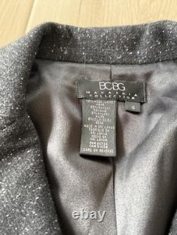 Ensemble de costume blazer en mélange de laine BCBG Max Azria gris taille 4 6
