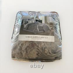 Ensemble de couette Queen Hallmart Collectibles Vivicia 10 pièces