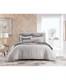 Ensemble De Couette En Croix Moderne De La Collection Hôtel, Full/queen Gris