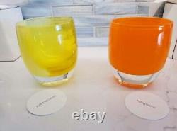 Ensemble de deux Glassybaby (un jaune & un orange)