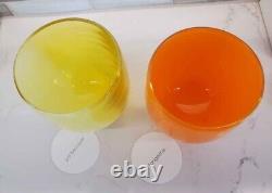 Ensemble de deux Glassybaby (un jaune & un orange)