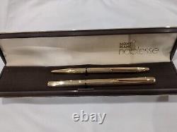 Ensemble de deux stylos Mont Blanc Noblesse, stylo-plume et stylo à bille