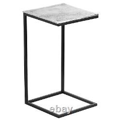 Ensemble de deux tables de canapé Farrah Collection en argent