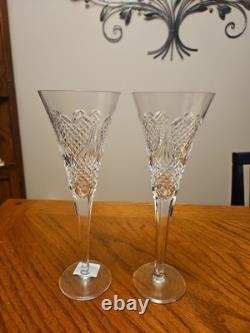Ensemble de flûtes à champagne Waterford Crystal Celebration Toasting Love, Première Édition Vintage (M)