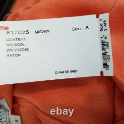 Ensemble de haut et pantalon tricoté vintage St. John Santana S/8 orange texturé décontracté à jambes fuselées