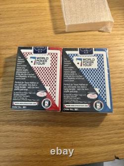 Ensemble de jetons de poker en bois WPT de 300 jetons, 2 paquets de cartes