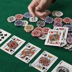 Ensemble de jetons de poker et d'accessoires de qualité casino, parfait pour les tournois et les fêtes