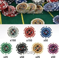 Ensemble de jetons de poker et d'accessoires de qualité casino, parfait pour les tournois et les fêtes