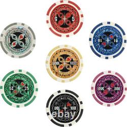 Ensemble de jetons de poker et d'accessoires de qualité casino, parfait pour les tournois et les fêtes