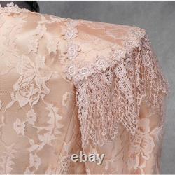 Ensemble de jupe en dentelle pêche VTG élégant Lorrie Kabala 2 pièces des années 1980, taille 4-6 éblouissant.