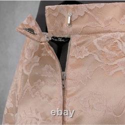 Ensemble de jupe en dentelle pêche VTG élégant Lorrie Kabala 2 pièces des années 1980, taille 4-6 éblouissant.