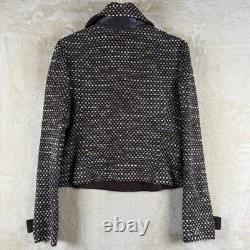 Ensemble de jupe et blazer à double boutonnage en tweed St John Collection pour femmes, taille 6