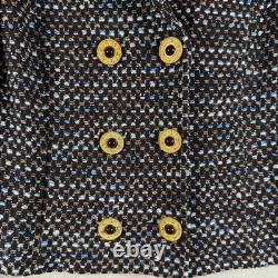 Ensemble de jupe et blazer à double boutonnage en tweed St John Collection pour femmes, taille 6