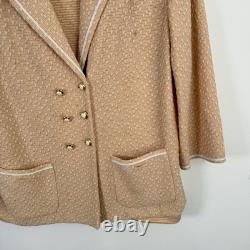 Ensemble de jupe et blazer en tricot orange Santana de la collection St John pour femmes 12/6