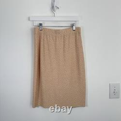 Ensemble de jupe et blazer en tricot orange Santana de la collection St John pour femmes 12/6