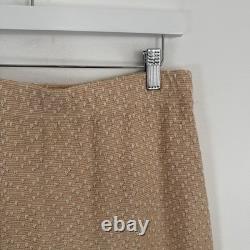 Ensemble de jupe et blazer en tricot orange Santana de la collection St John pour femmes 12/6