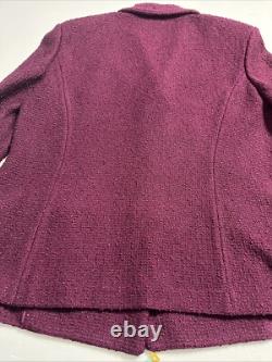 Ensemble de jupe et veste en tricot St. John Collection Marie Gray 2 pièces taille 14 bordeaux
