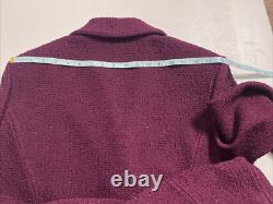 Ensemble de jupe et veste en tricot St. John Collection Marie Gray 2 pièces taille 14 bordeaux