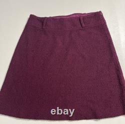 Ensemble de jupe et veste en tricot St. John Collection Marie Gray 2 pièces taille 14 bordeaux