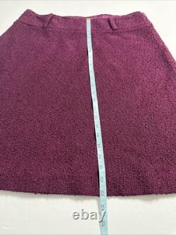 Ensemble de jupe et veste en tricot St. John Collection Marie Gray 2 pièces taille 14 bordeaux