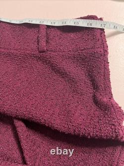 Ensemble de jupe et veste en tricot St. John Collection Marie Gray 2 pièces taille 14 bordeaux