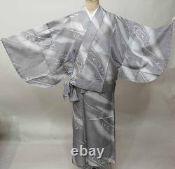 Ensemble de kimono en pongee pour femmes, deux pièces, facile à porter, sans obi nécessaire, taille L
