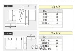 Ensemble de kimono en pongee pour femmes, deux pièces, facile à porter, sans obi nécessaire, taille L