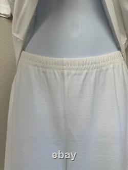 Ensemble de pantalon Peruvian Connection, haut en coton Pima blanc taille M, pantalon taille S À LIRE
