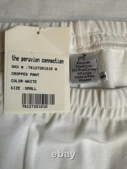 Ensemble de pantalon Peruvian Connection, haut en coton Pima blanc taille M, pantalon taille S À LIRE