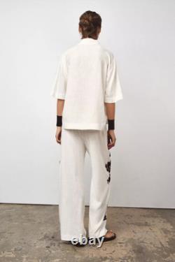 Ensemble de pantalon et chemise brodé floral Zara Zw Collection