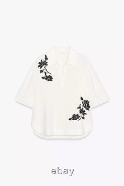 Ensemble de pantalon et chemise brodé floral Zara Zw Collection