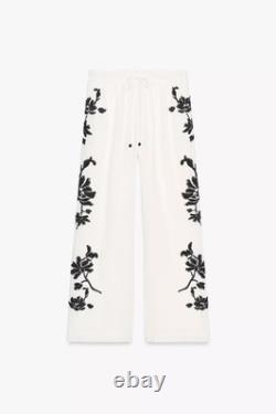 Ensemble de pantalon et chemise brodé floral Zara Zw Collection