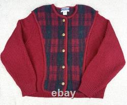 Ensemble de pull et jupe en tartan en laine Pendleton vintage, taille L 12 petite pour femmes