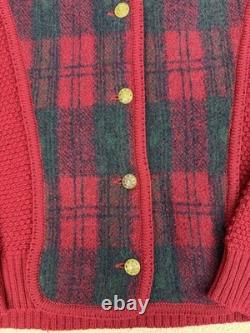 Ensemble de pull et jupe en tartan en laine Pendleton vintage, taille L 12 petite pour femmes