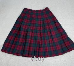 Ensemble de pull et jupe en tartan en laine Pendleton vintage, taille L 12 petite pour femmes