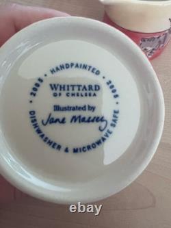Ensemble de thé Whittard pour deux 2005 Jane Massey complet 5 pièces collectionnable vintage