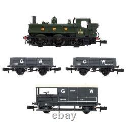 Ensemble de train N Gauge Farish 370-052 Western Rambler Pannier Tank + 3 wagons etc.