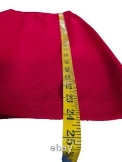 Ensemble de tricot 2 pièces St. John : veste et jupe ROUGE, taille 6