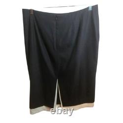 Ensemble de veste et jupe en tuxedo en laine et soie noire et blanche Doncaster pour femmes taille 12